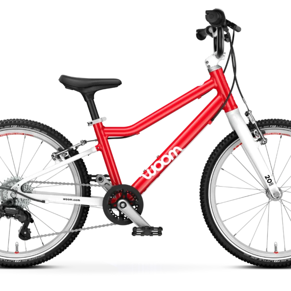 woom GO 4 20" Leichtes Kinderfahrrad mit 7 Gängen - Woom Rot (Alter 6–8 Jahre)